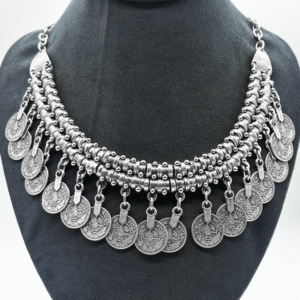 Collar corto doble de monedas turcas