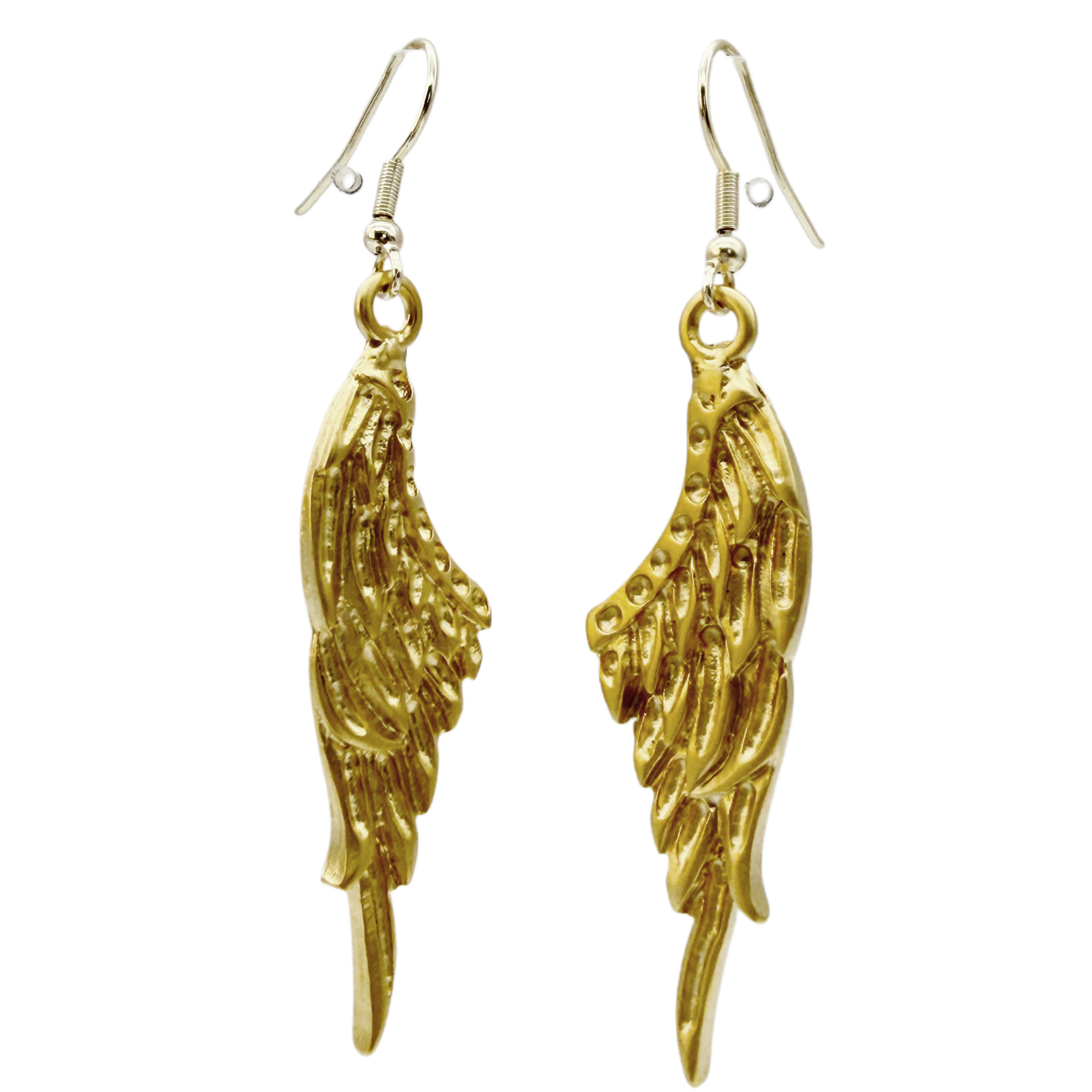 Aretes de Alas Gold Matte - Image 3