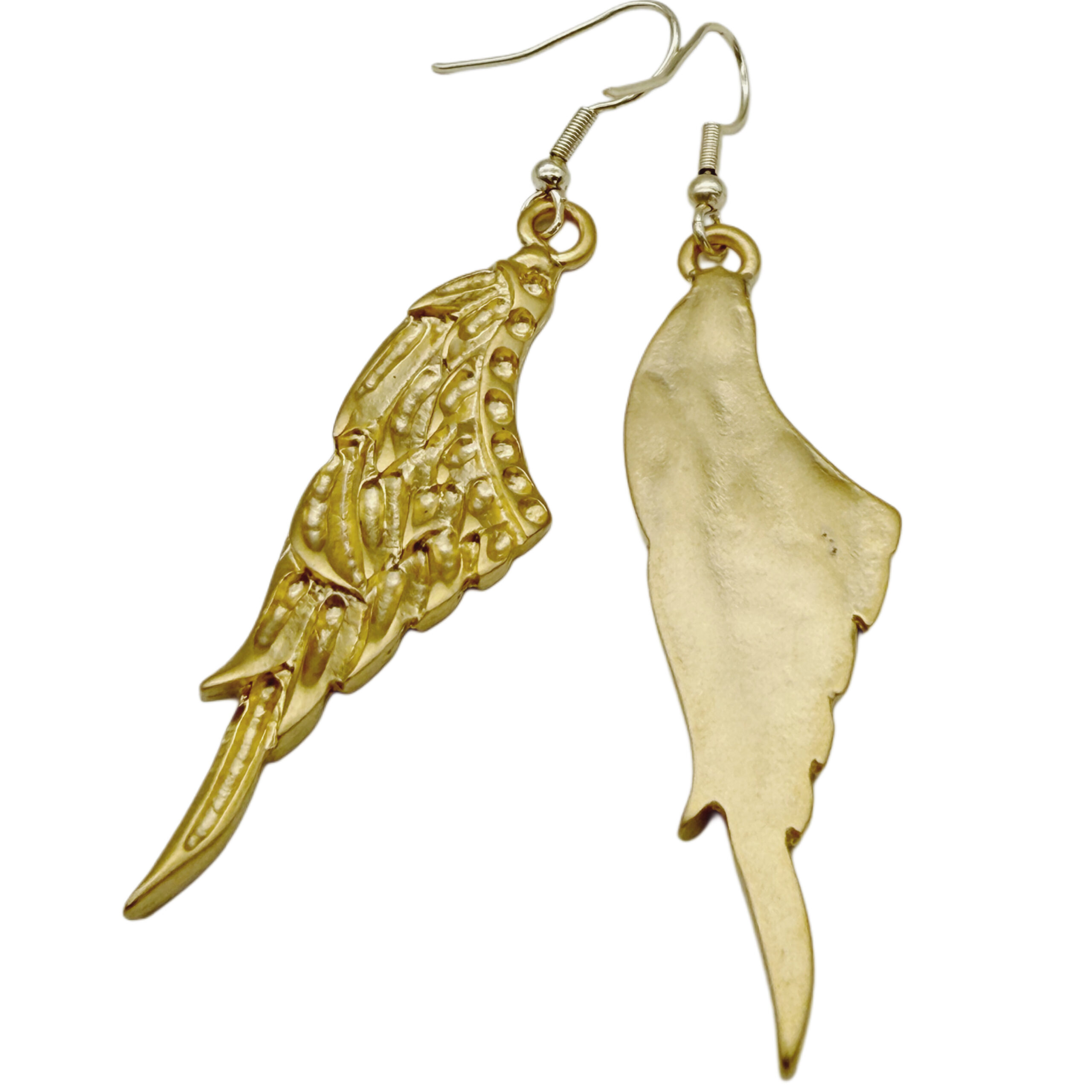 Aretes de Alas Gold Matte - Image 4