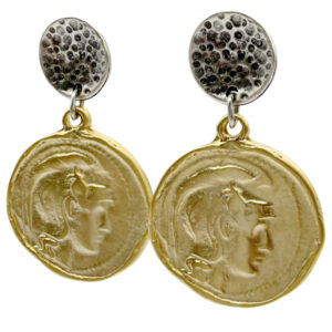 Aretes de Moneda Gold Matte