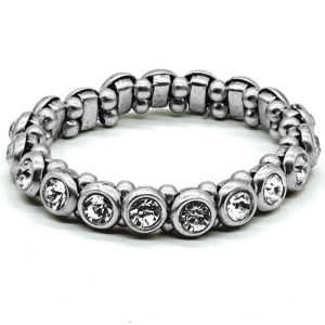 Pulsera elastica con cristales blancos