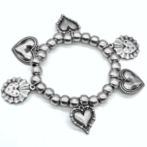 Pulsera elastica de corazones